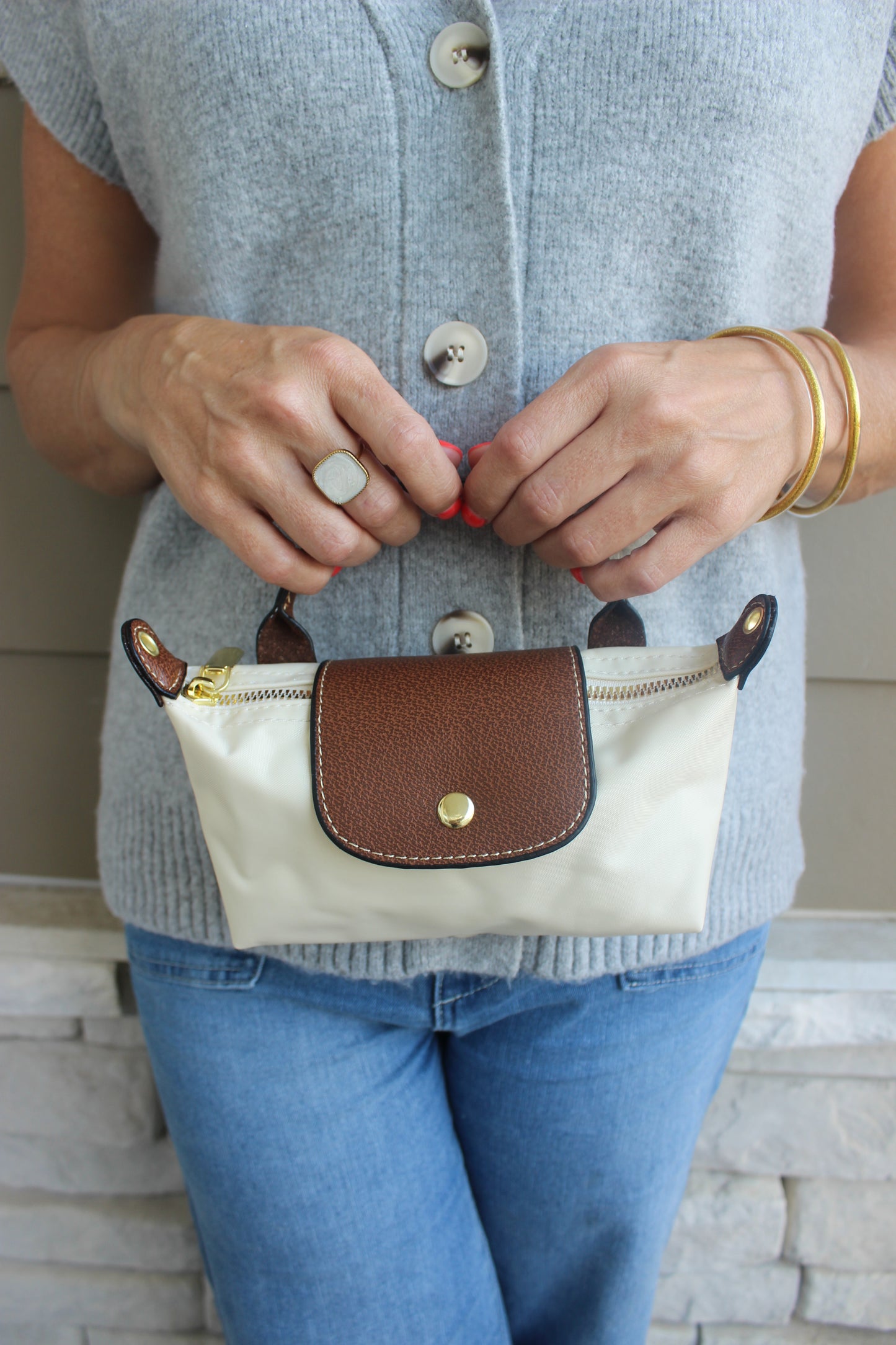 Mini Nylon Bag - Cream