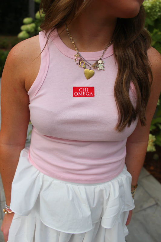 Chi Omega Pink/Red Daily Tank
