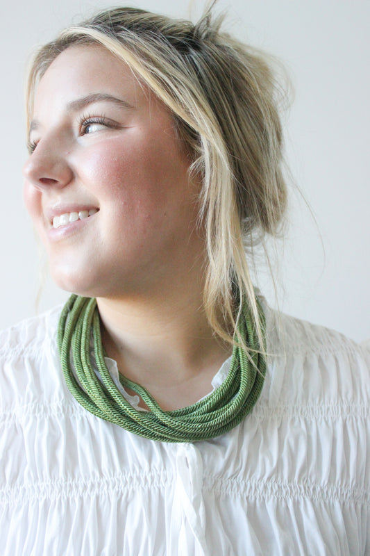 OG Slub Strand Necklace - Deep Green