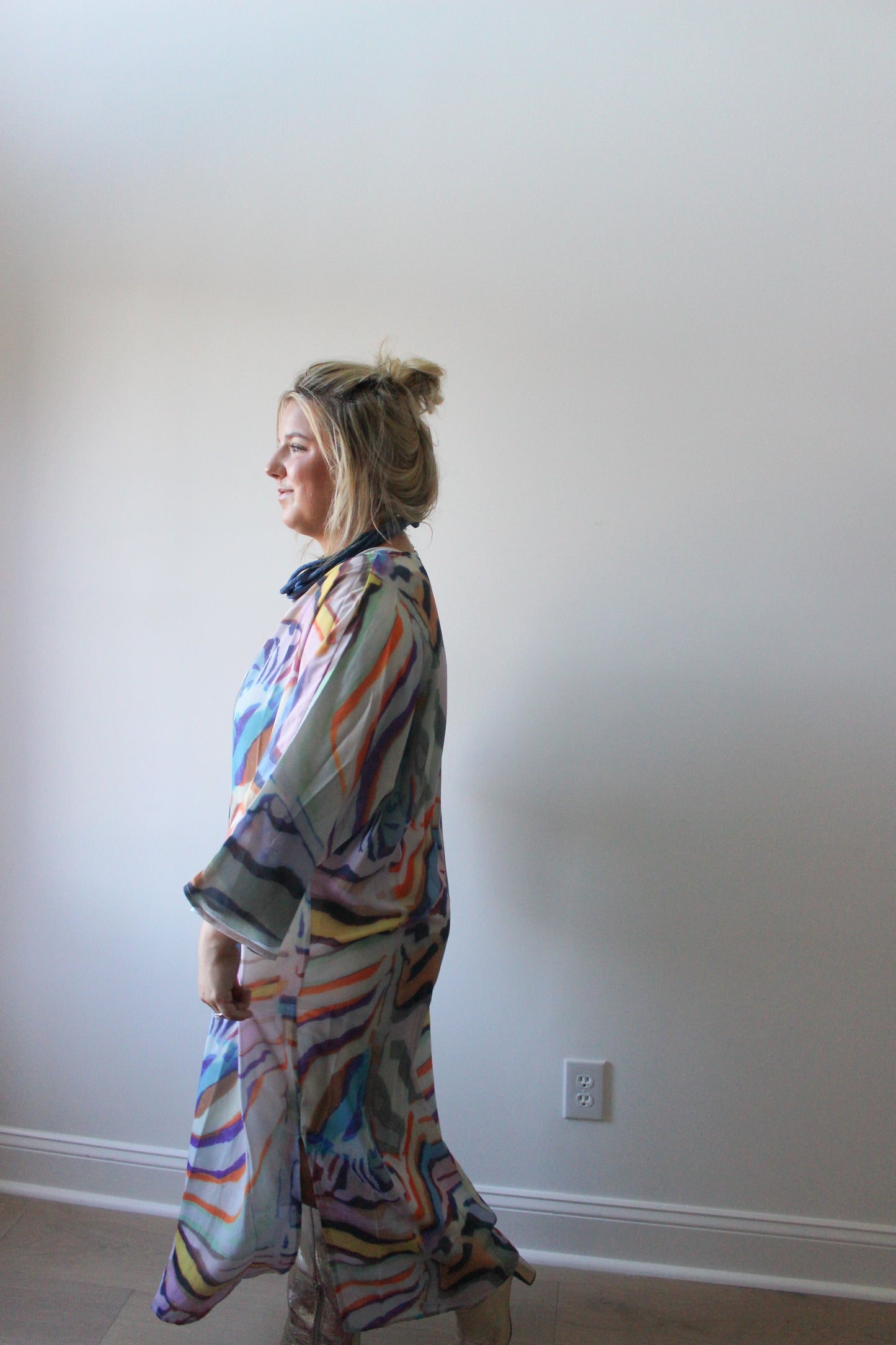 Go Lucky Zebra Maxi Caftan