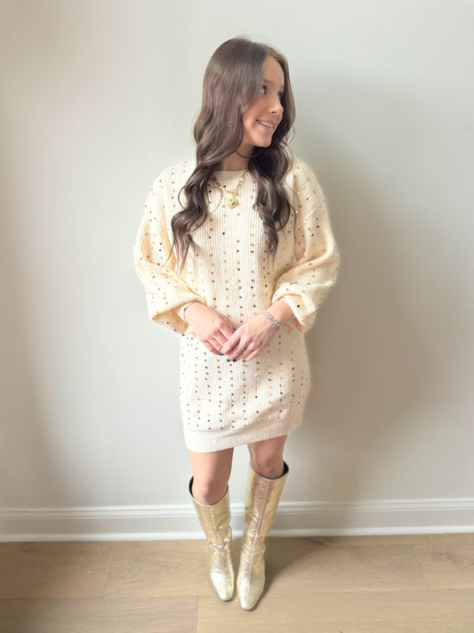Sweater Dress With Sequence