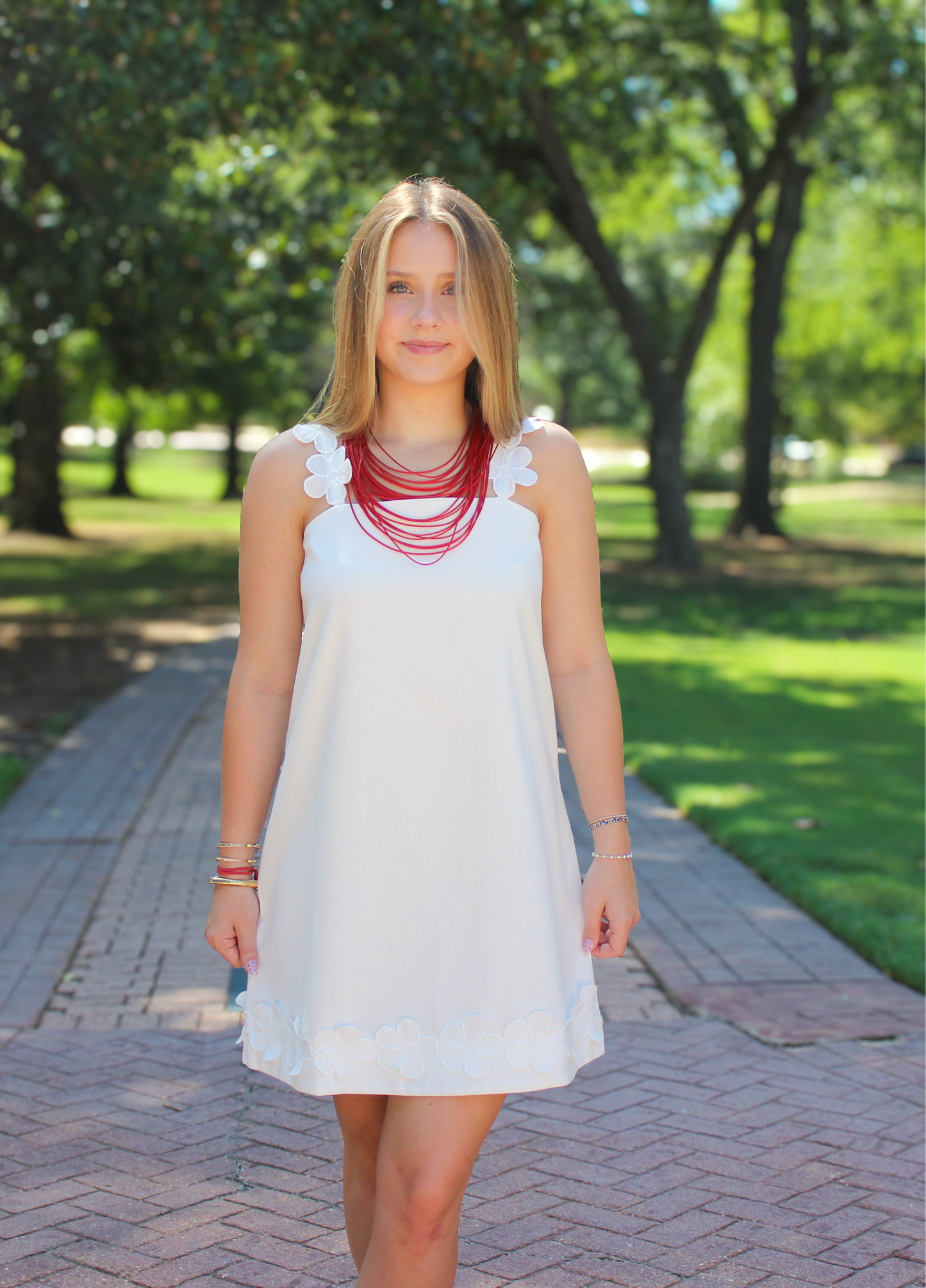 Frances Floral Applique Mini Dress