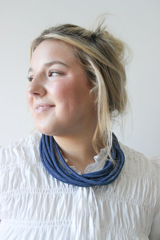 OG Slub Strand Necklace - Navy