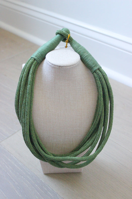 OG Slub Strand Necklace - Deep Green