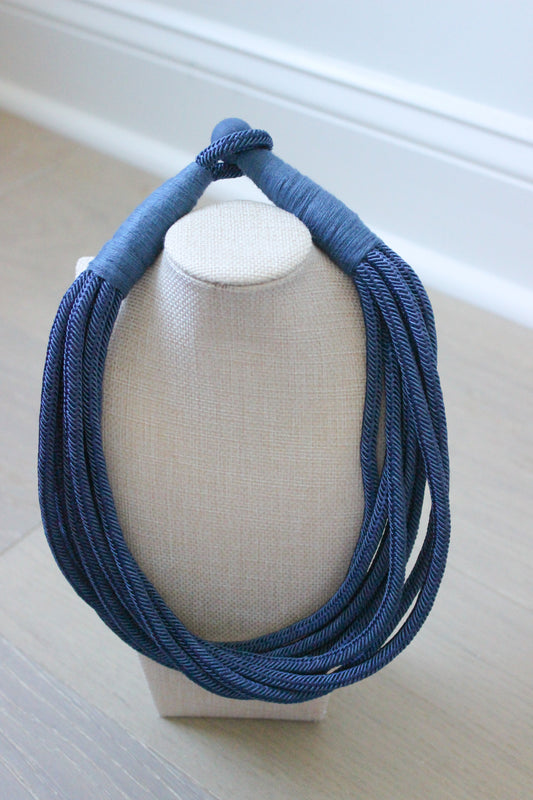 OG Slub Strand Necklace - Navy