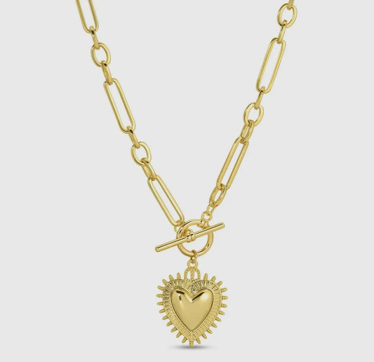 Splendid Heart Toggle Necklace