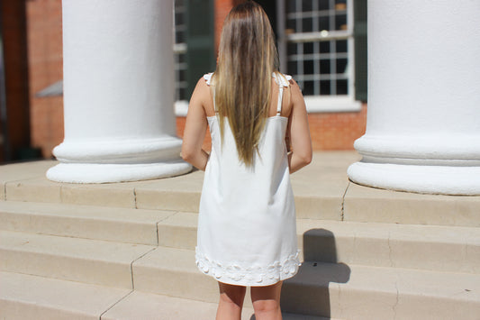 Frances Floral Applique Mini Dress