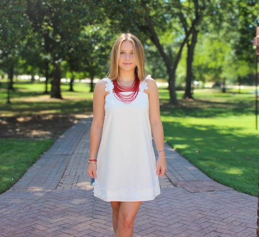 Frances Floral Applique Mini Dress