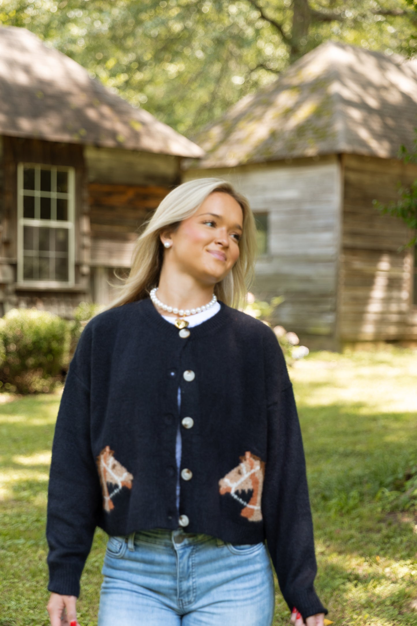 Tally Knit Graphic Cardigan