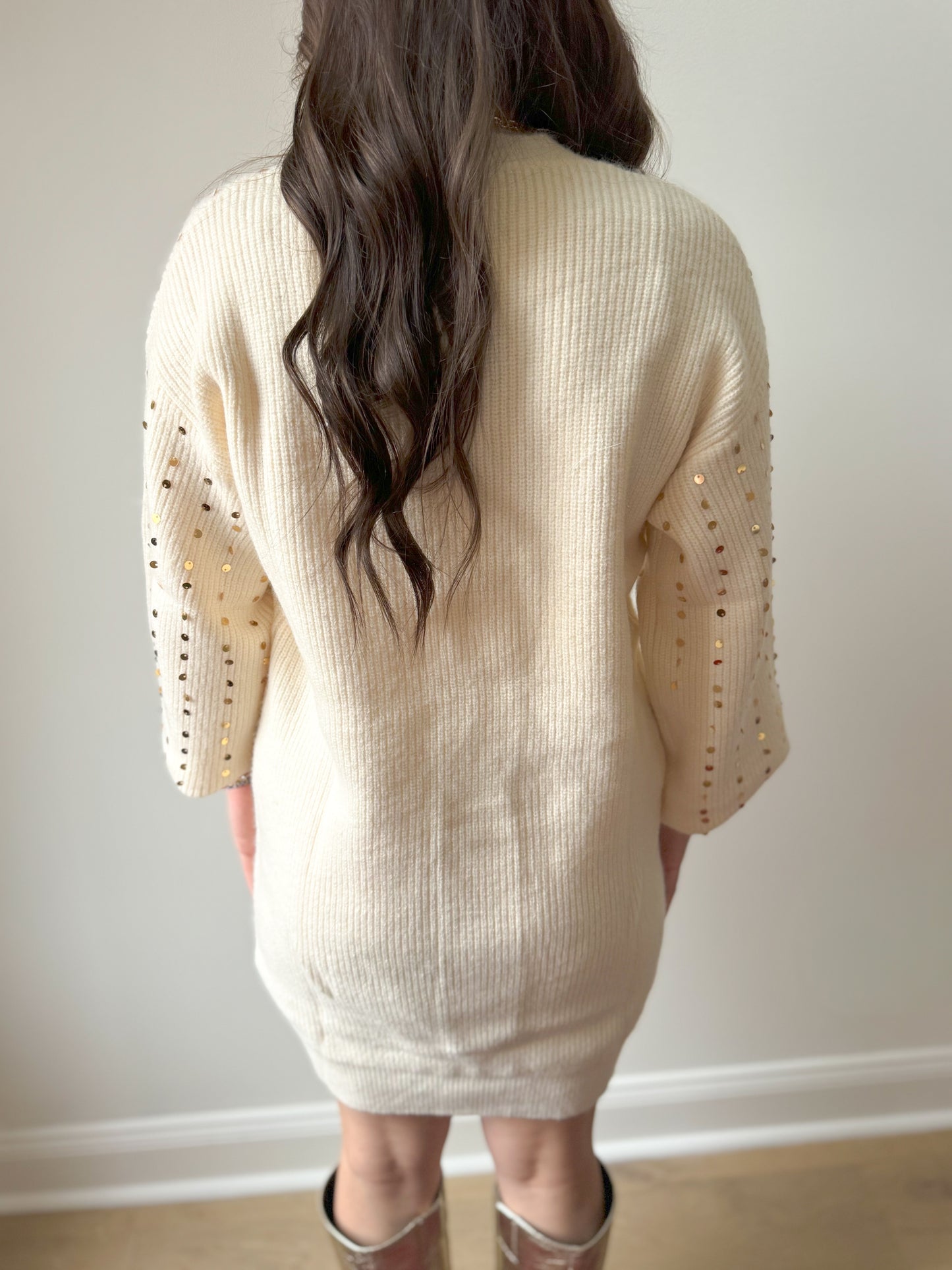 Sweater Dress With Sequence
