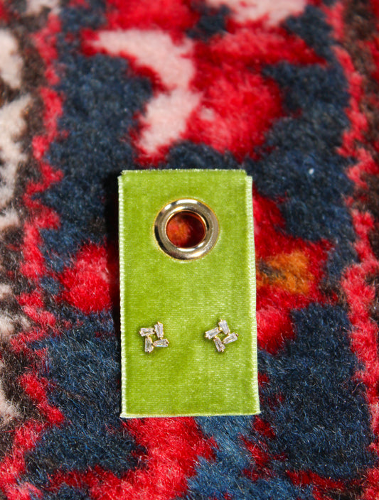 Baguette Cluster Studs