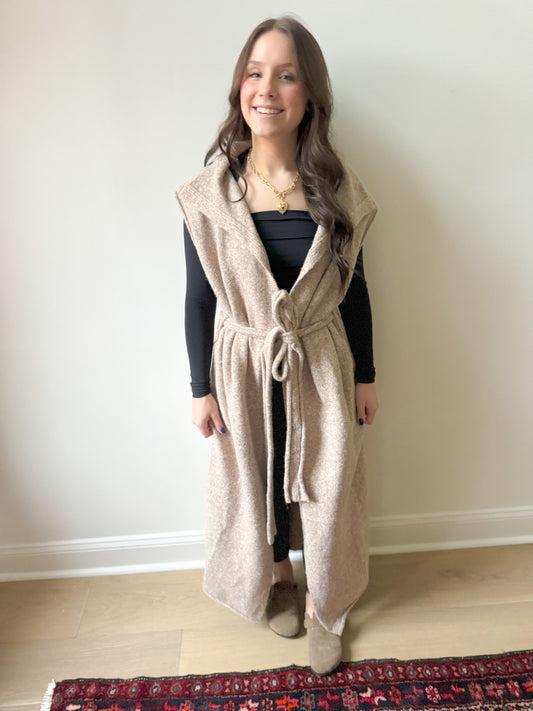 Koko Wool Maxi Cardigan Vest