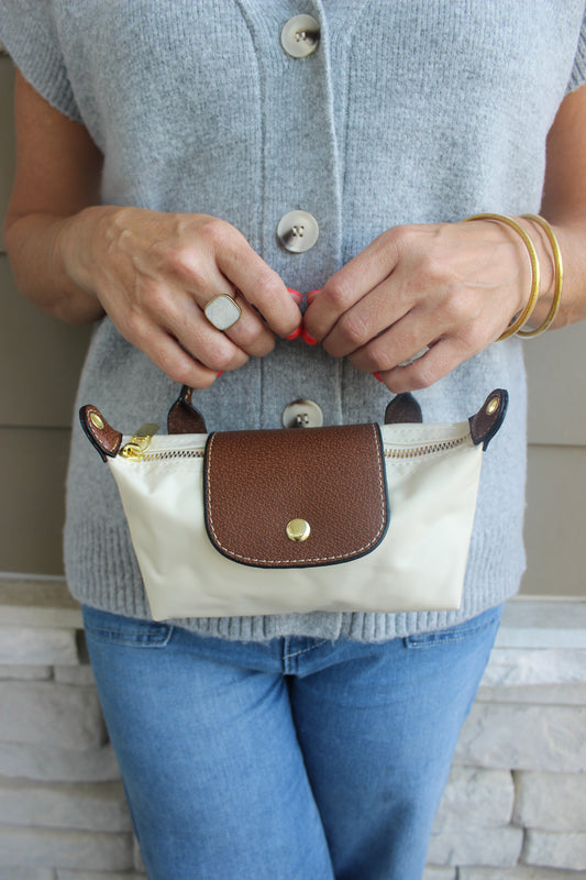 Mini Nylon Bag - Cream