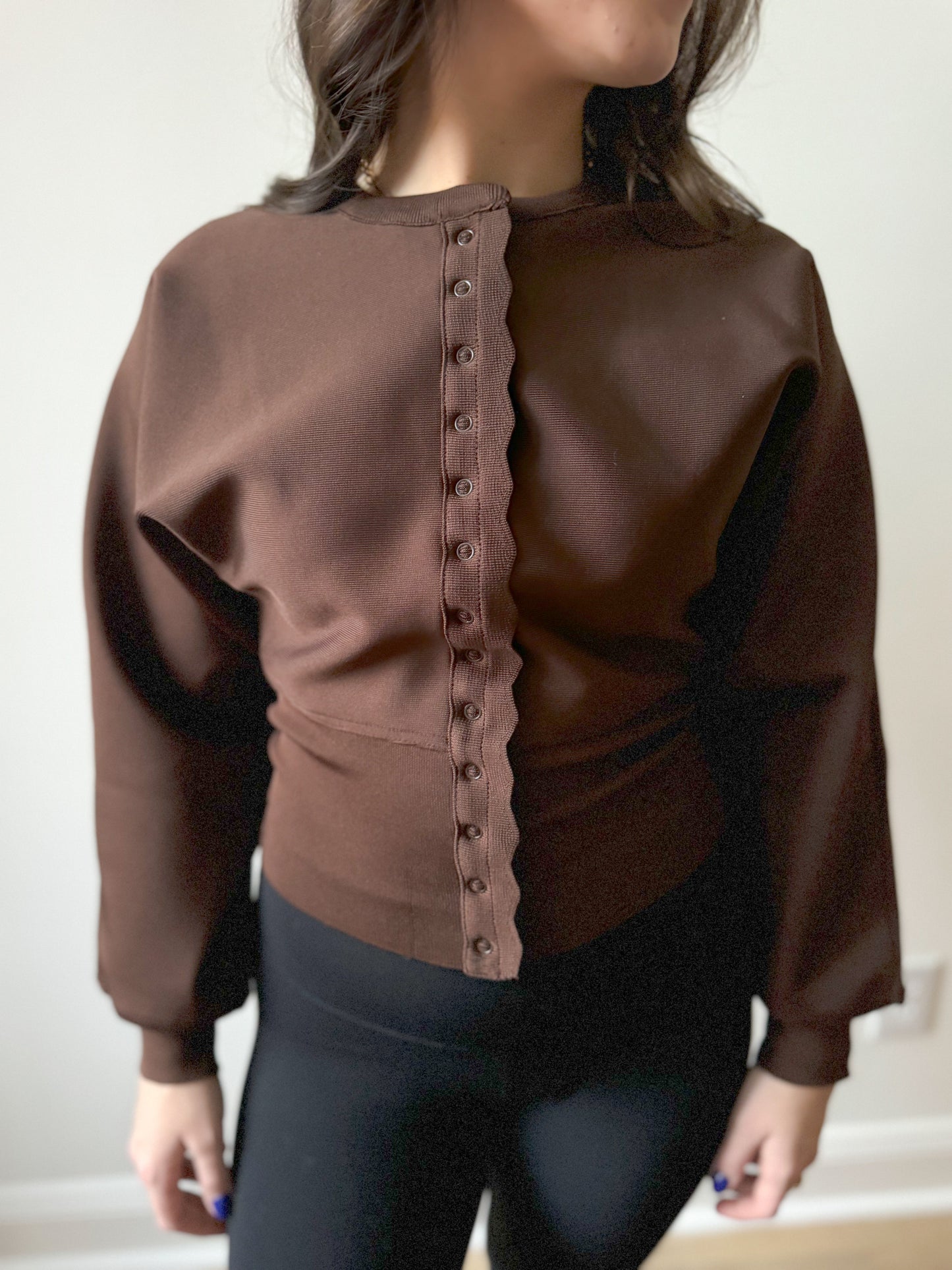 Anne Athleisure Brown Top