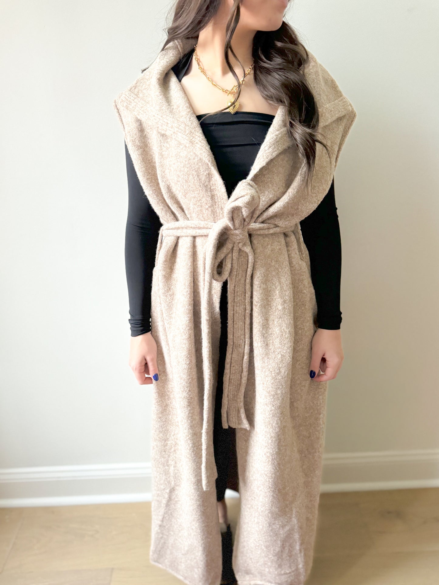 Koko Wool Maxi Cardigan Vest