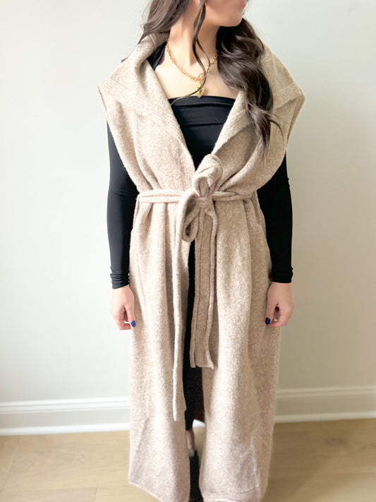 Koko Wool Maxi Cardigan Vest