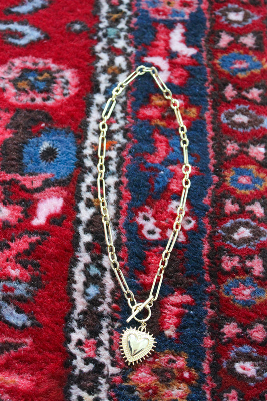 Splendid Heart Toggle Necklace