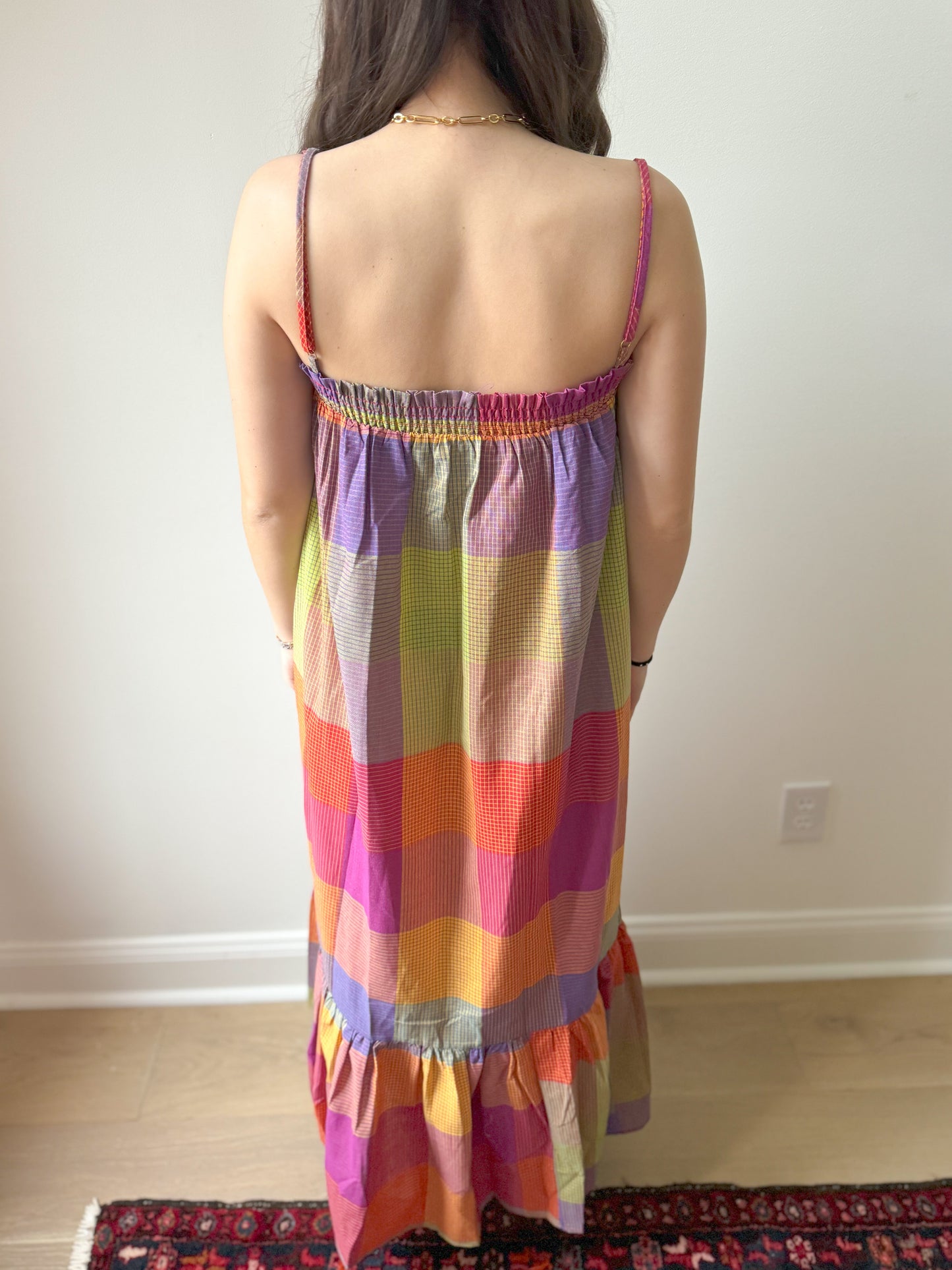 Maxine Colorful Plaid Maxi Dress