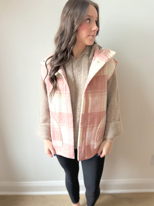Perry Wool Pink Vest