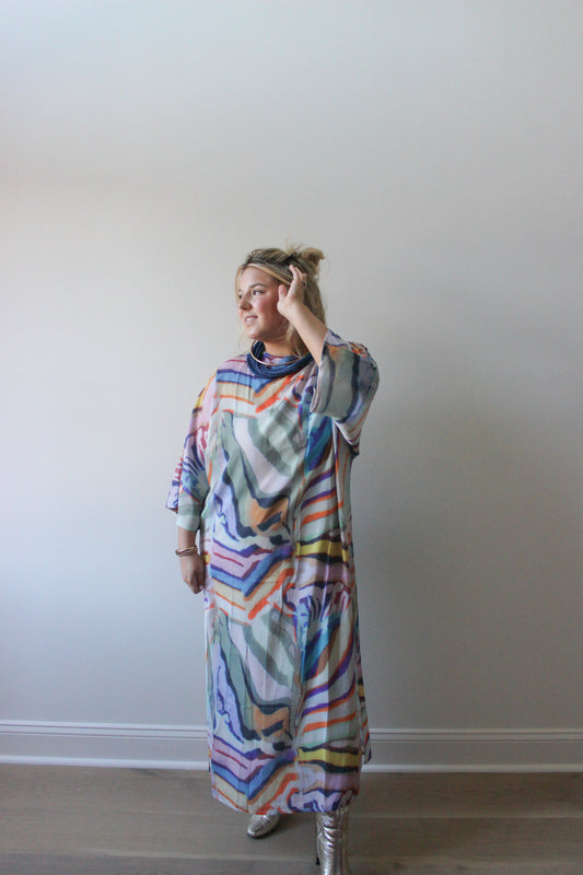 Go Lucky Zebra Maxi Caftan