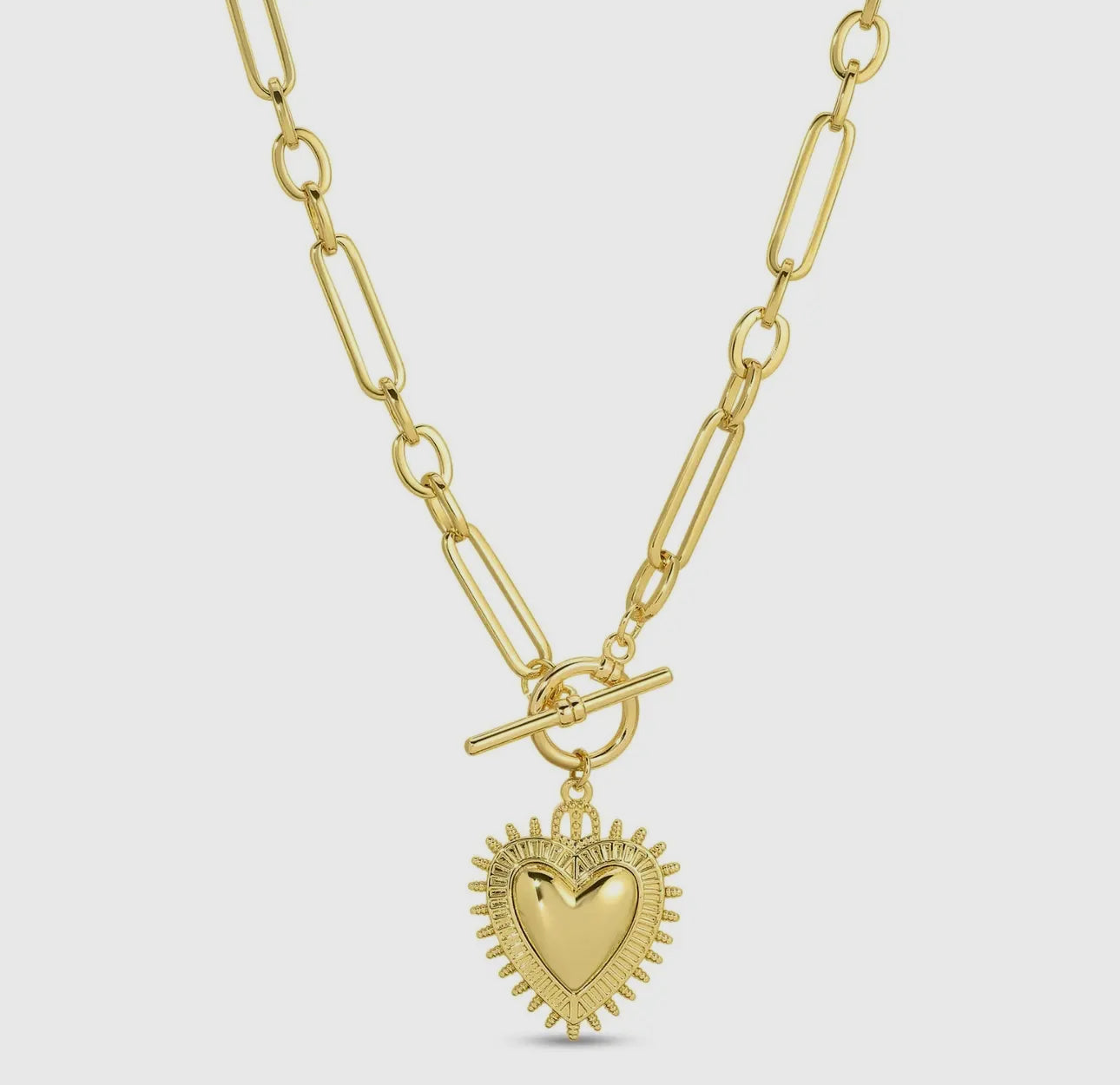 Splendid Heart Toggle Necklace